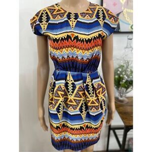 MM Couture by Miss Me Mini Aztec Dress Multi Color Sz XS